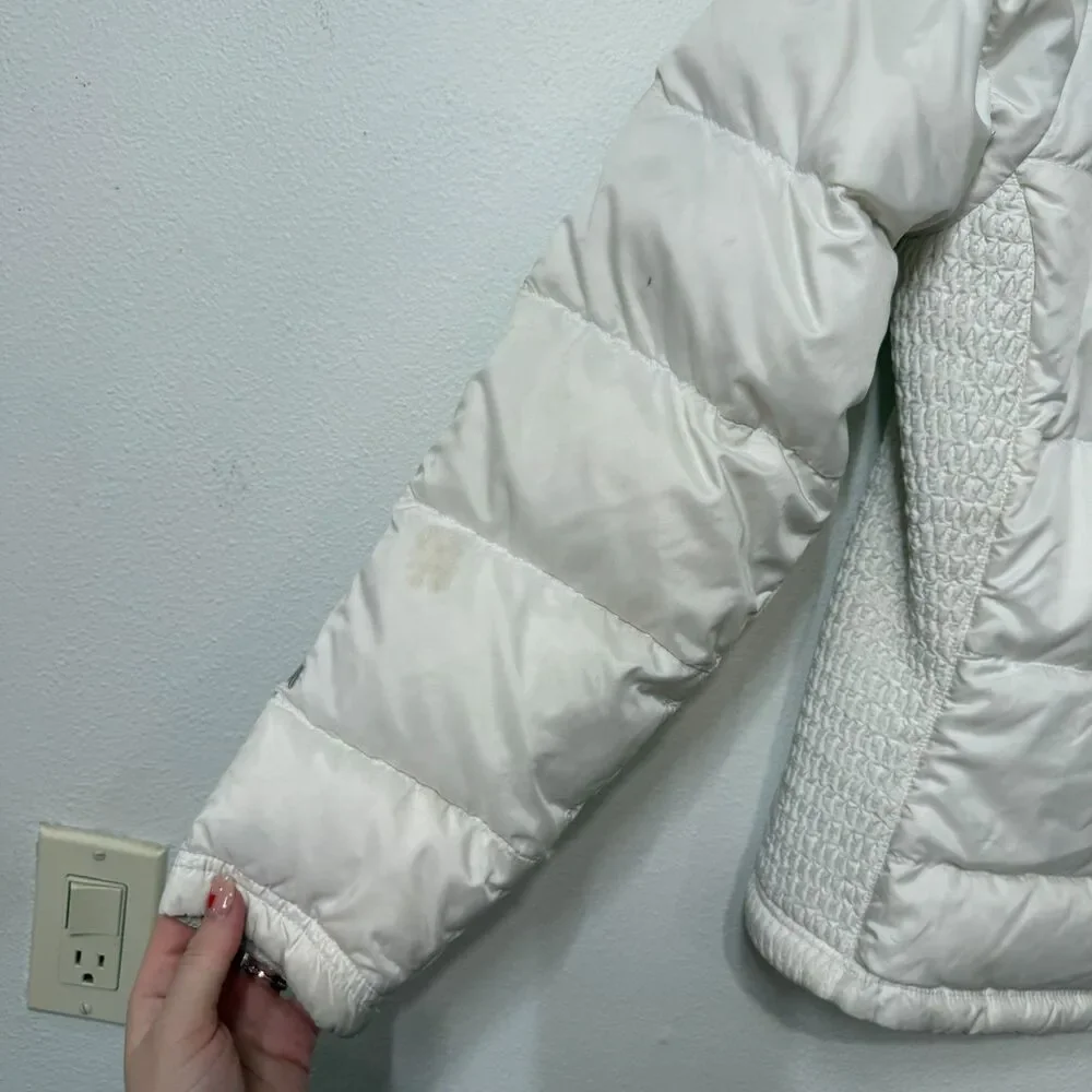 The North Face Aconcagua Women's Vintage 550 Down White Puffer Jacket Coat XS